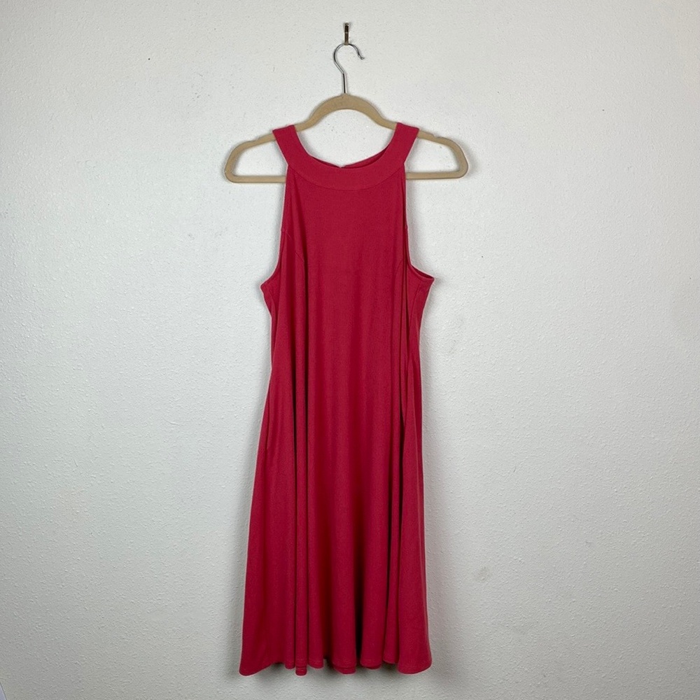 Torrid | Mini Rib Trapeze Dress Red/Pink 1 (1X) - Picture 3 of 15